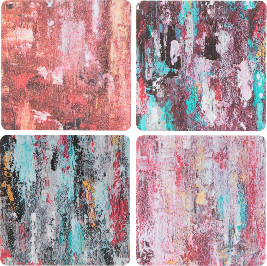 Glasunderlägg - 4 olika mönster