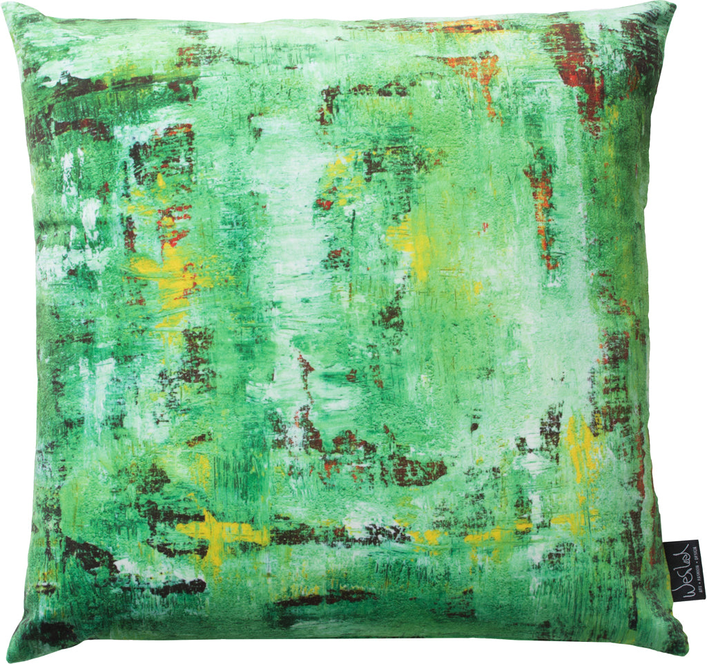 Grönt kuddfodral i sammet - 50x50 cm