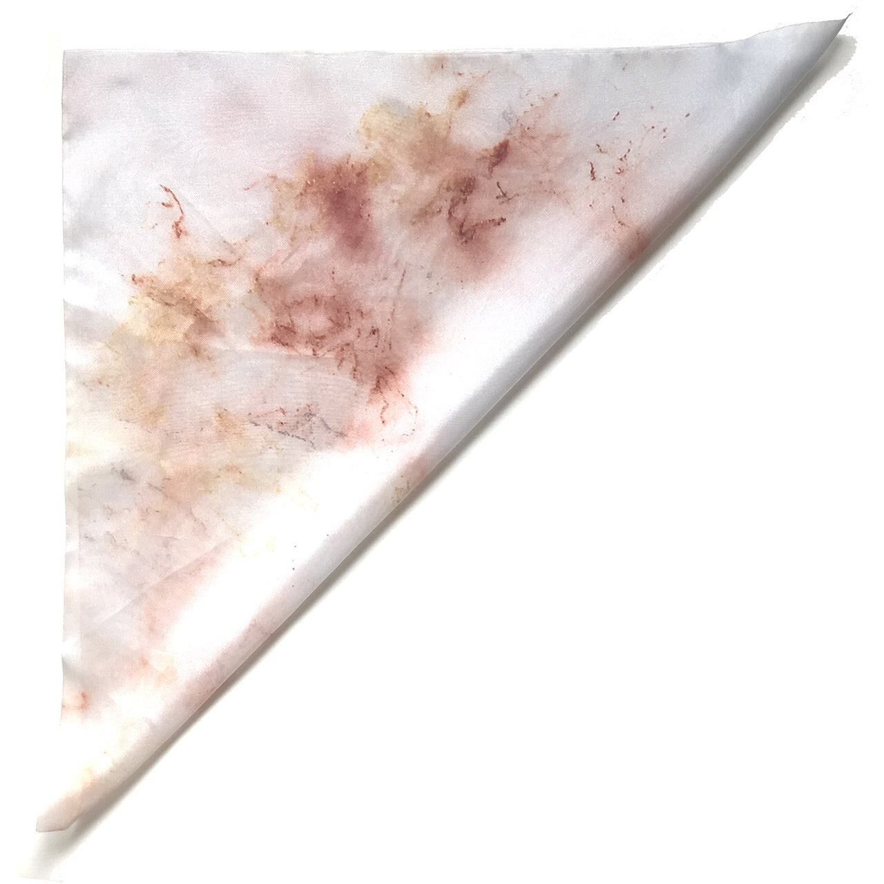 Näsduk Pudermoln - Siden poly - Vit Guld Koppar - 33x33 - Weikel