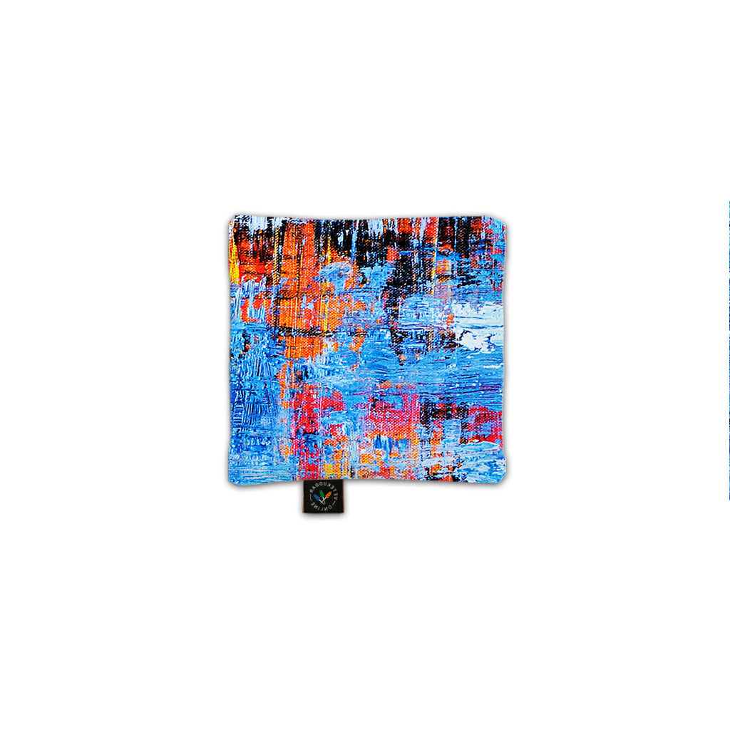 Vetekudde i mjukt och skönt satin - Blå - 16x16 cm