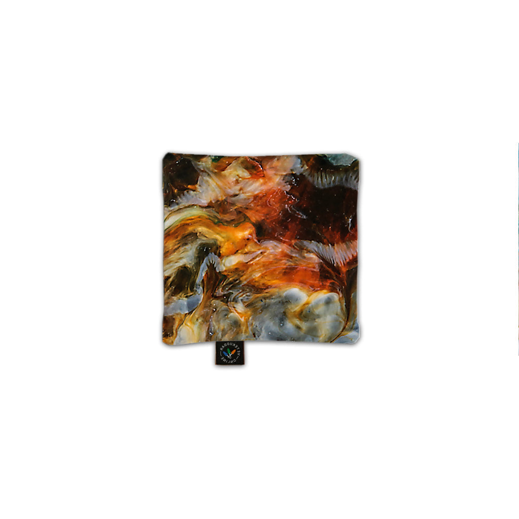 Vetekudde i mjukt och skönt satin - Korallvind - 16x16 cm