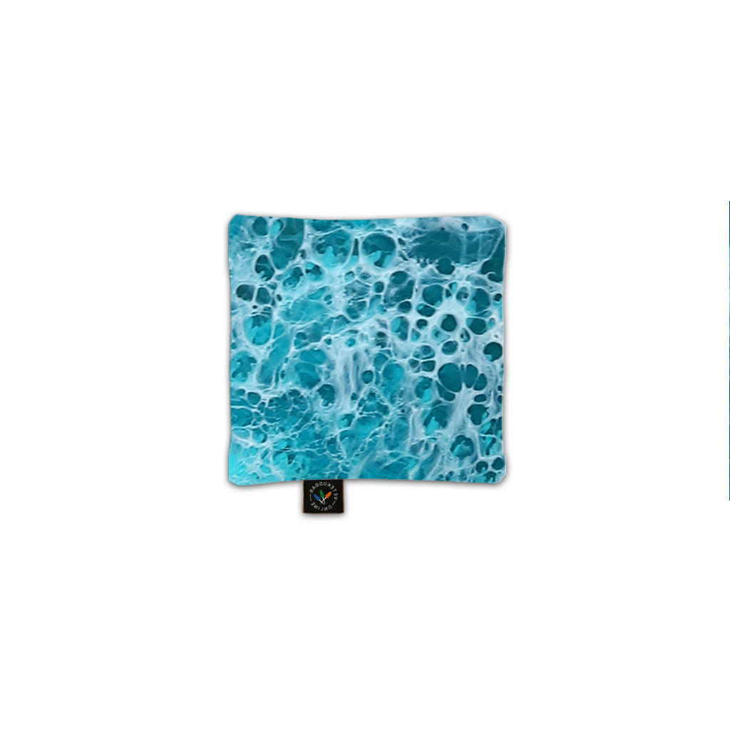 Vetekudde i mjukt och skönt satin - Ocean - 16x16 cm