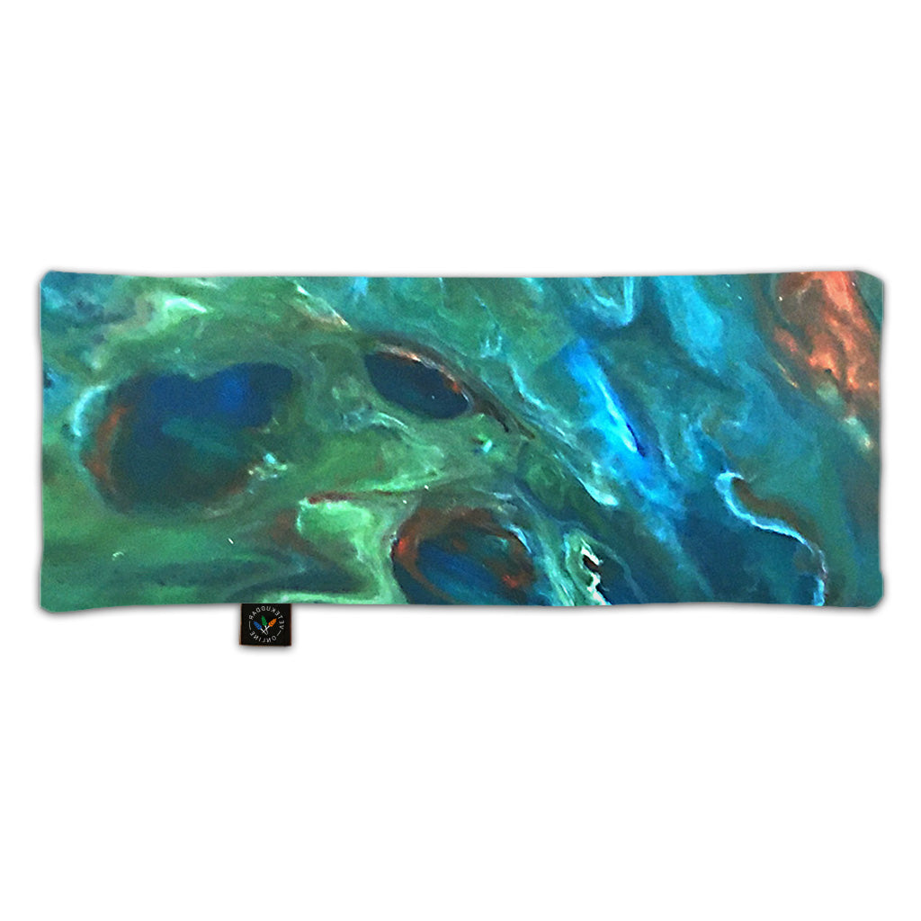 Vetekudde i mjukt och skönt satin - Påfågel - 40x16 cm