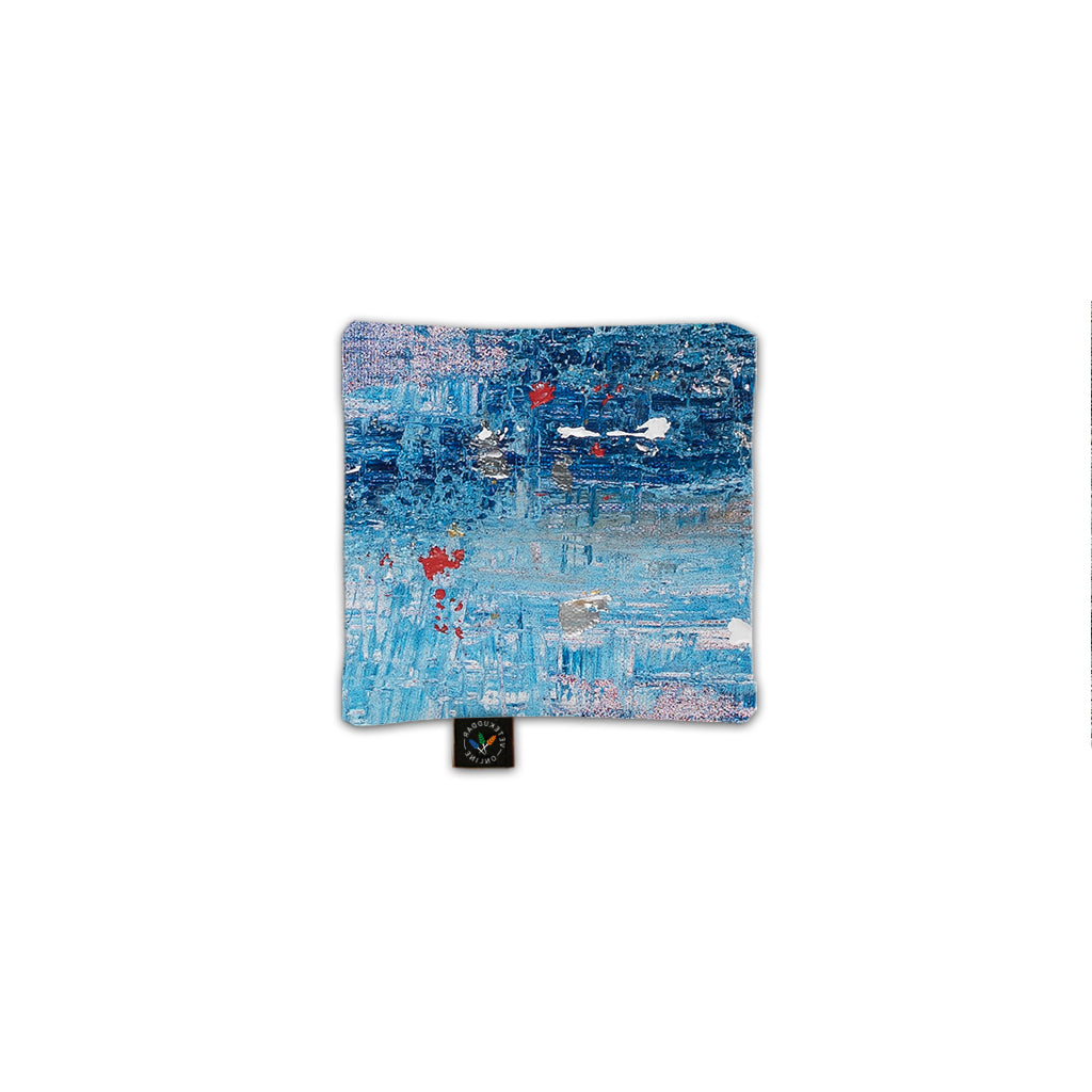Vetekudde i mjukt och skönt satin - Isblå - 16x16 cm