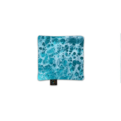 Vetekudde i mjukt och skönt satin - Ocean - 16x16 cm